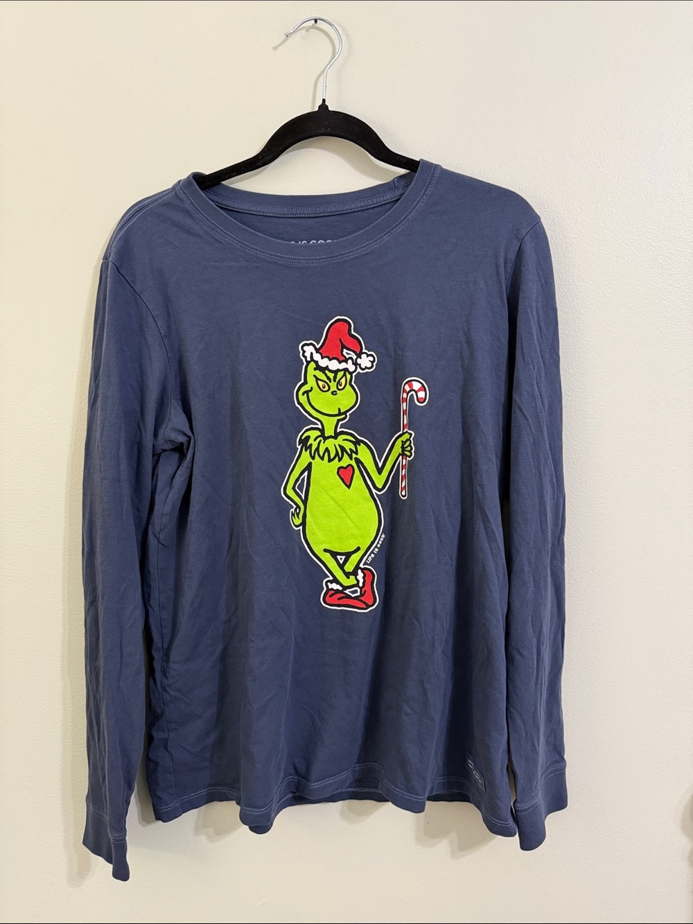 Long-Sleeve Grinch Graphic Tee - Navy